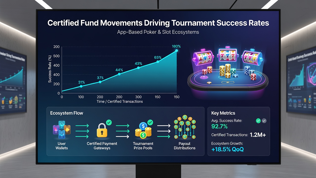 Mobile slot tournament leaderboard displaying certified fund activity alongside progressive jackpot indicators and player rankings