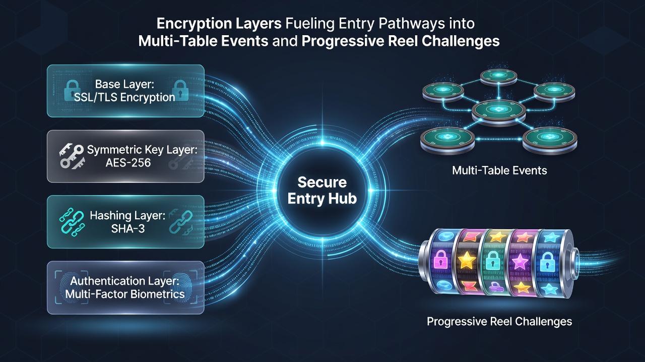 Progressive reel interfaces secured by encryption layers