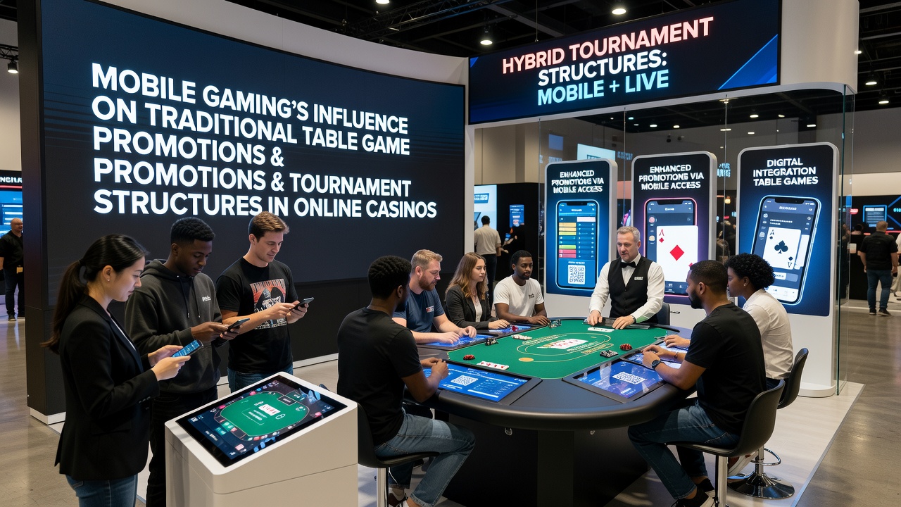 Players engaging with mobile tournament interfaces for table games in online casino settings