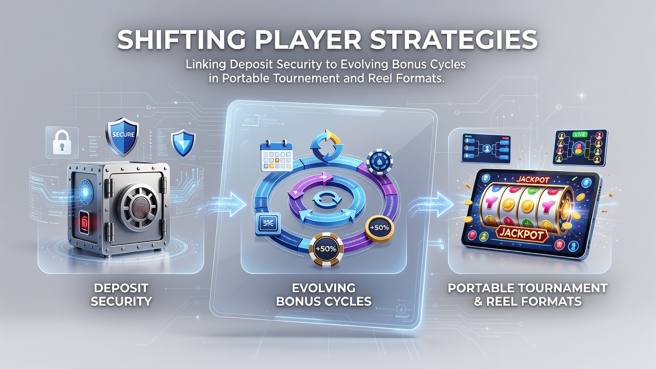 Mobile device displaying secure deposit interface alongside tournament and slot game screens